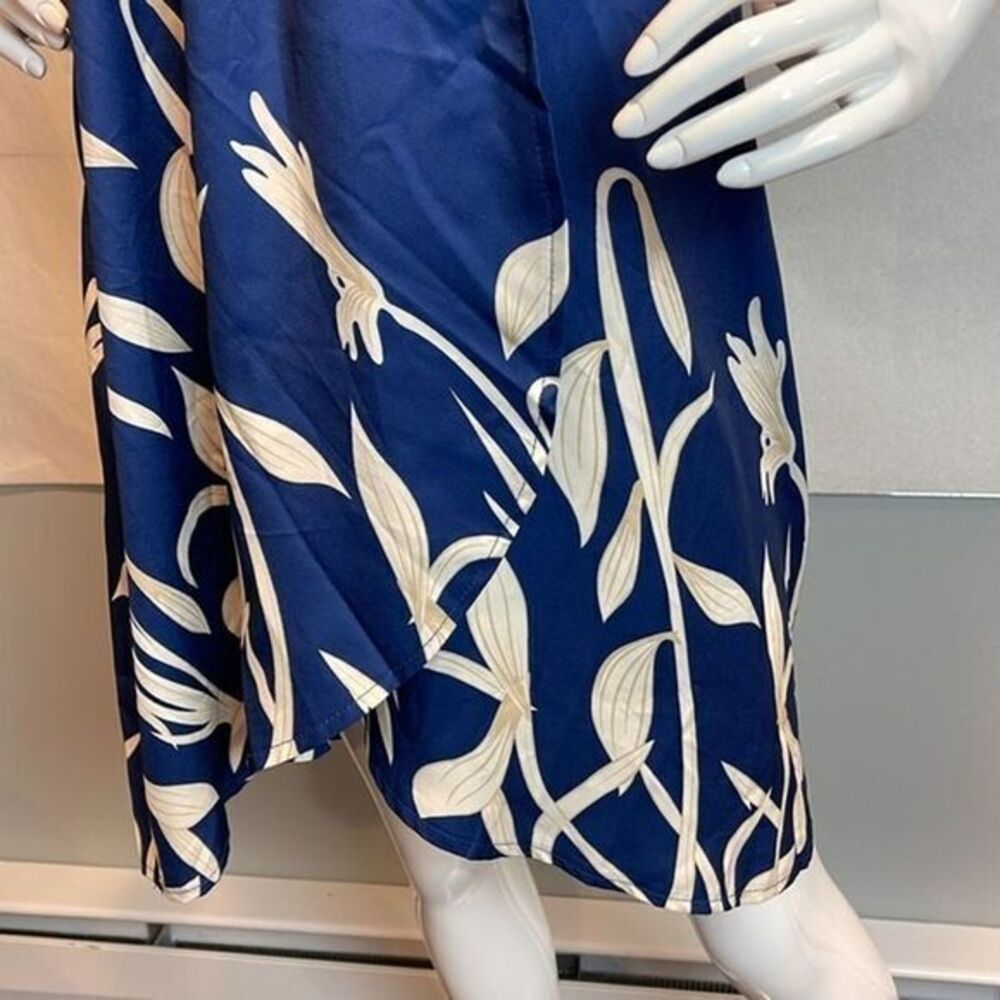 Cupshe Plant Print Criss-Cross Halter Navy Blue Casual Dress Size S RefCPS003 - Picture 9 of 13